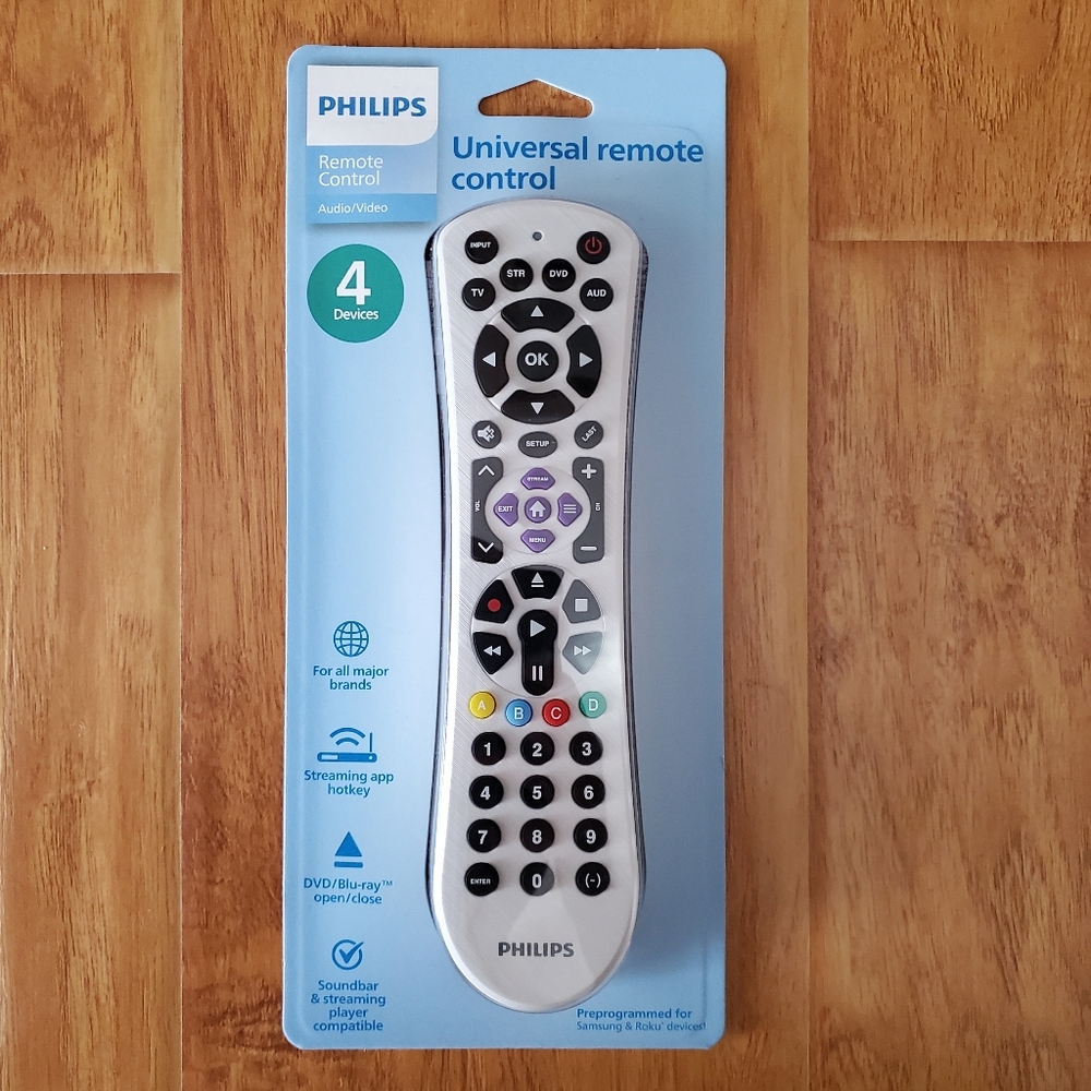 Philips Remote Control Universal Remote Control 4 devices NIB